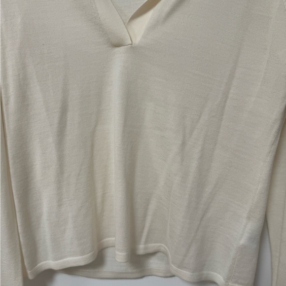 Reformation Lucas Relaxed Regenerative Lightweight Merino Wool Collared Sweater - Picture 5 of 9